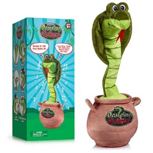 gagster dancing cobra snake – sings, repeats what you say & tells jokes. talking, yodeling, dancing, mimicking – this hysterically funny plush novelty mimic toy is a great gag gift for adults & kids