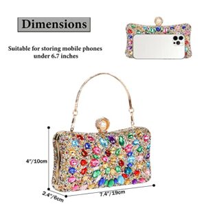 COAIMANEY Womens Sparkly Rhinestone Crystal Glitter Clutch Purse Evening Handbag Shoulder Bag for Wedding Party Prom