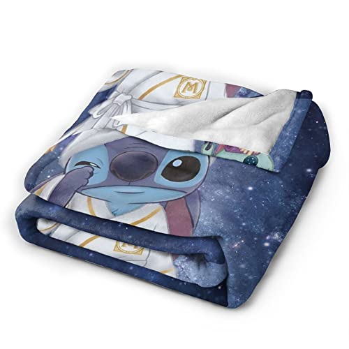 Cool Carats LLC Stitch Blanket Gifts for Girls Throw Kids Women Adults Cartoon Flannel Fleece Blankets Couch Bed Sofa 40''x50''