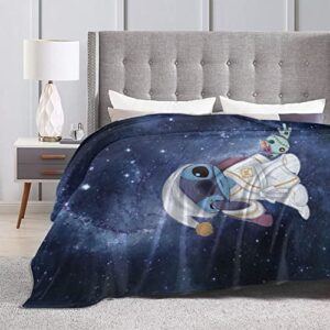 Cool Carats LLC Stitch Blanket Gifts for Girls Throw Kids Women Adults Cartoon Flannel Fleece Blankets Couch Bed Sofa 40''x50''