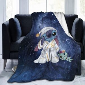 Cool Carats LLC Stitch Blanket Gifts for Girls Throw Kids Women Adults Cartoon Flannel Fleece Blankets Couch Bed Sofa 40''x50''