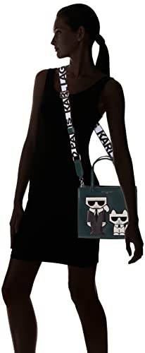 Karl Lagerfeld Paris Womens Hb Satchel, Almd/Khk/Slvr, One Size US