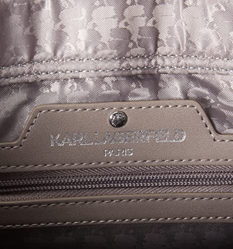 Karl Lagerfeld Paris Womens Hb Satchel, Almd/Khk/Slvr, One Size US