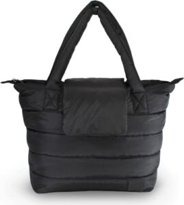 7am voyage capri tote – everyday, compact & water repellent bag (black)