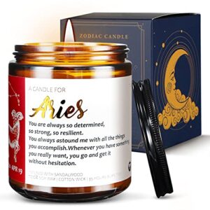 aries gifts for women – aries scented candles 丨 zodiac soy candle 丨 astrology candles for best friends, women, sisters 丨 astrology gifts for women 丨 candles for home scented – 7oz