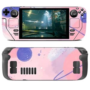 veuenns full set games decal skin for steam deck console handheld gaming pc,specially designed vinyl applique skin to full steam deck coverage,provides protection and improves the feel of the trackpad
