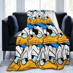 funny don.ald duck throw blankets fleece blanket super soft plush throw blanket 50″x40″ cozy fuzzy bed blankets microfiber flannel blankets for couch, bed, sofa