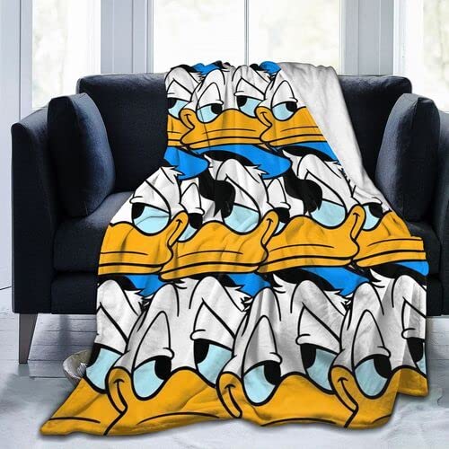 Funny Don.ald Duck Throw Blankets Fleece Blanket Super Soft Plush Throw Blanket 50"X40" Cozy Fuzzy Bed Blankets Microfiber Flannel Blankets for Couch, Bed, Sofa