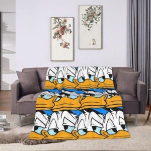 Funny Don.ald Duck Throw Blankets Fleece Blanket Super Soft Plush Throw Blanket 50"X40" Cozy Fuzzy Bed Blankets Microfiber Flannel Blankets for Couch, Bed, Sofa