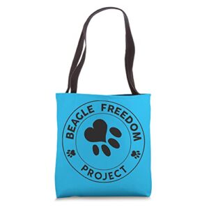 beagle freedom project- rescue dogs- free the beagles tote bag