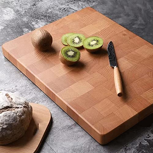 GULRUH Wood Cutting Boards for Kitchen, Beech Wood Board Cutting Board Chopping Block Serving Plate Kitchen Accessory Cake Pizza Tool