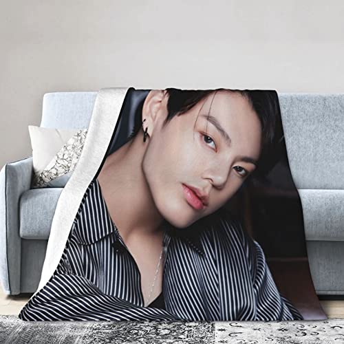 Jungkook Jeon Jung Kook Ultra Soft Throw Blanket Flannel Fleece All Season Light Weight Living Room/Bedroom Warm Blankets 50"x40"