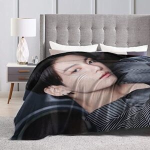 Jungkook Jeon Jung Kook Ultra Soft Throw Blanket Flannel Fleece All Season Light Weight Living Room/Bedroom Warm Blankets 50"x40"