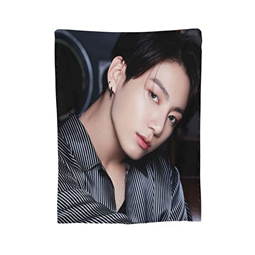 Jungkook Jeon Jung Kook Ultra Soft Throw Blanket Flannel Fleece All Season Light Weight Living Room/Bedroom Warm Blankets 50"x40"