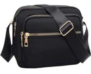nylon crossbody bags for women,small black crossbody purse,satchel bags tote handbags for women,clearance,satchel purses(black)
