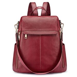 Kattee Women's Anti-Theft Backpack Purse Genuine Leather Shoulder Bag Fashion Ladies Tote Bags