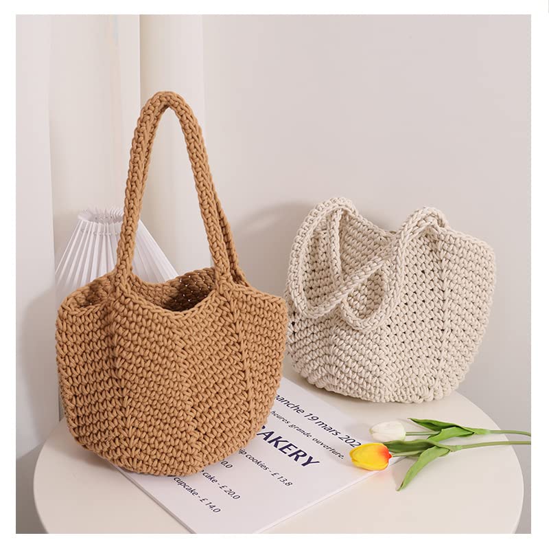 Naimo Women Straw Beach Bag Tote Woven Large Rattan Handbag Hobo Summer Handwoven Shoulder Bag Purse