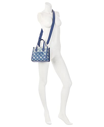 GUESS Silvana 3 Compartment Mini Tote, Denim Ombre Logo