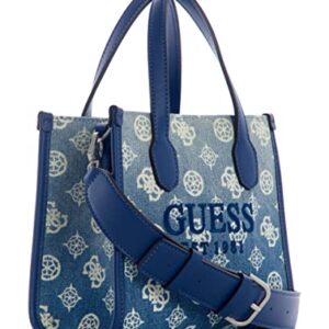 GUESS Silvana 3 Compartment Mini Tote, Denim Ombre Logo