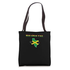 jamaican texan design for proud texas immigrants tote bag