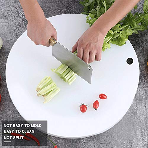 GULRUH Wood Cutting Boards for Kitchen, Round/Square Multifunctional Cutting Board High Hardness Cutting Board Washable Kitchen Accessories Durable and Non-Greasy Kitchen Tools (Size : Medium)