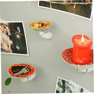 KUYYFDS Mushroom Hanging Shelf Wall Floating Shelf Resin Storage Shelves Ornaments for Bedroom Living Room Bathroom M Wall Sculptures