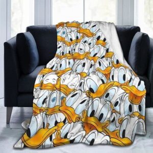 funny don.ald duck throw blankets fleece blanket super soft plush throw blanket 60″x50″ cozy fuzzy bed blankets microfiber flannel blankets for couch, bed, sofa