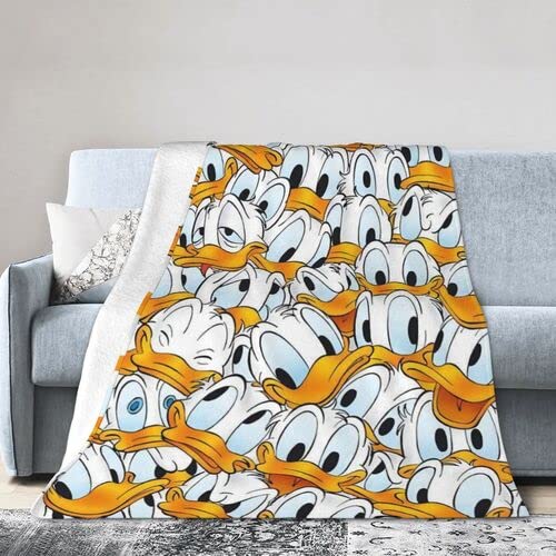 Funny Don.ald Duck Throw Blankets Fleece Blanket Super Soft Plush Throw Blanket 60"X50" Cozy Fuzzy Bed Blankets Microfiber Flannel Blankets for Couch, Bed, Sofa