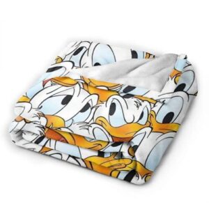 Funny Don.ald Duck Throw Blankets Fleece Blanket Super Soft Plush Throw Blanket 60"X50" Cozy Fuzzy Bed Blankets Microfiber Flannel Blankets for Couch, Bed, Sofa