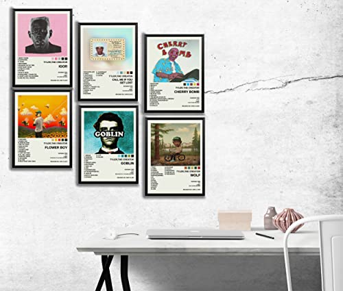 Tyler The Creator Poster Set of 6-11x14 inches Album Cover Posters - By Herzii Prints, Aesthetic Posters Wall Art for Room - Teen and Girls Dorm Decor, Rapper Music Posters -UNFRAMED