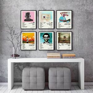 Tyler The Creator Poster Set of 6-11x14 inches Album Cover Posters - By Herzii Prints, Aesthetic Posters Wall Art for Room - Teen and Girls Dorm Decor, Rapper Music Posters -UNFRAMED