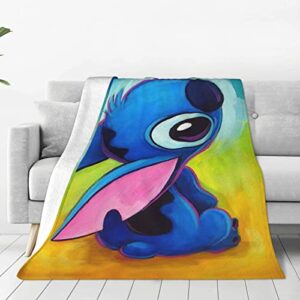 cartoon blanket 50″x40″ ,flannel throw blanket ultra soft warm plush bedding for couch bed living room sofa