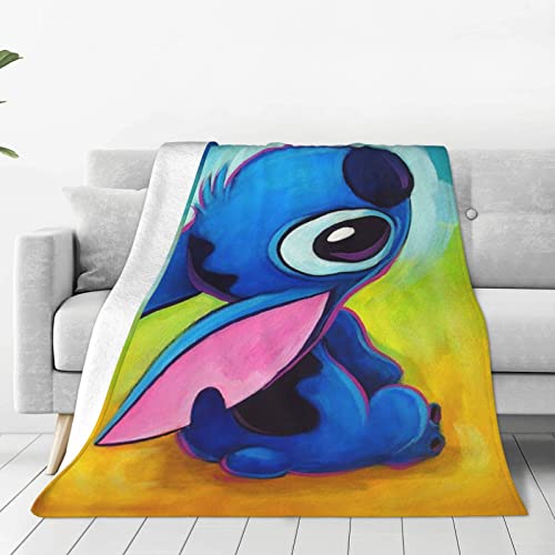 Cartoon Blanket 50"X40" ,Flannel Throw Blanket Ultra Soft Warm Plush Bedding for Couch Bed Living Room Sofa