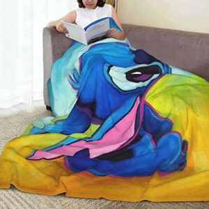 Cartoon Blanket 50"X40" ,Flannel Throw Blanket Ultra Soft Warm Plush Bedding for Couch Bed Living Room Sofa