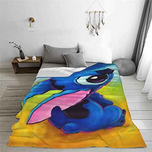 Cartoon Blanket 50"X40" ,Flannel Throw Blanket Ultra Soft Warm Plush Bedding for Couch Bed Living Room Sofa