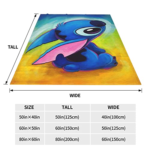 Cartoon Blanket 50"X40" ,Flannel Throw Blanket Ultra Soft Warm Plush Bedding for Couch Bed Living Room Sofa