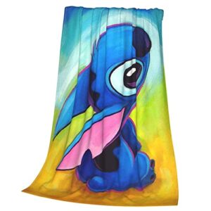 Cartoon Blanket 50"X40" ,Flannel Throw Blanket Ultra Soft Warm Plush Bedding for Couch Bed Living Room Sofa