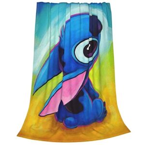 Cartoon Blanket 50"X40" ,Flannel Throw Blanket Ultra Soft Warm Plush Bedding for Couch Bed Living Room Sofa