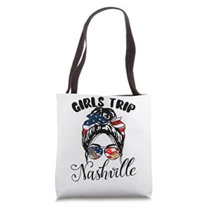 girls trip nashville 2023 for womens weekend, birthday party tote bag