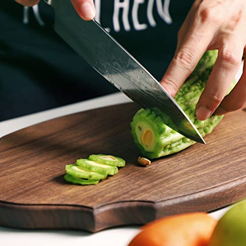 GULRUH Wood Cutting Boards for Kitchen, Vintage Solid Wood Lace Cutting Board, Black Walnut Cutting Board, Steak Bread Board, Dessert Wooden Tray (Color : Black Walnut)