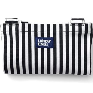 Lands' End Getaway Beach Tote Black/white Stripe Not Applicable No Sz