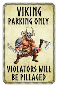 venicor viking sign – 9 x 14 inches – aluminum – viking gifts for men – viking decor for home accessories stickers tapestry wall poster stuff