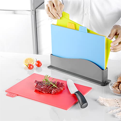 GULRUH Wood Cutting Boards for Kitchen, Plastic Cutting Board Foods Classification Boards Outdoors Camping Vegetable Fruits Meats Bread Chopping Blocks Charcuterie