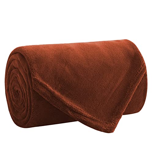 Empire Home Fashi Soft & Light Throw Blanket - 17 Colors - Throw, Twin, Full, Queen, King! (Rust, Full)