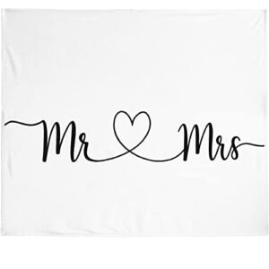 ethisa mr and mrs throw blanket – 80x60in – soft, shareable wedding gift for couples – unique groom and bride to be luxury just married and his and her gift for newlyweds