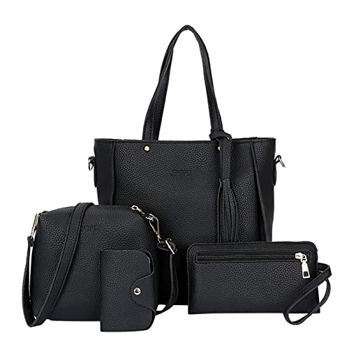 4pcs Upgrade Set Handbags, Wallet Tote Bag Shoulder Bag Top Handle Satchel, New Suitable For Shopping