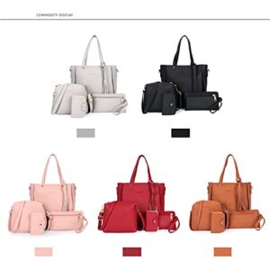 4pcs Upgrade Set Handbags, Wallet Tote Bag Shoulder Bag Top Handle Satchel, New Suitable For Shopping