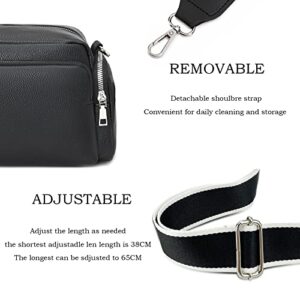 Small Crossbody Bags for Women Trendy - Fanny Packs Wide Strap Ladies Shoulder Handbags Crossbody Purse with Multi Pockets