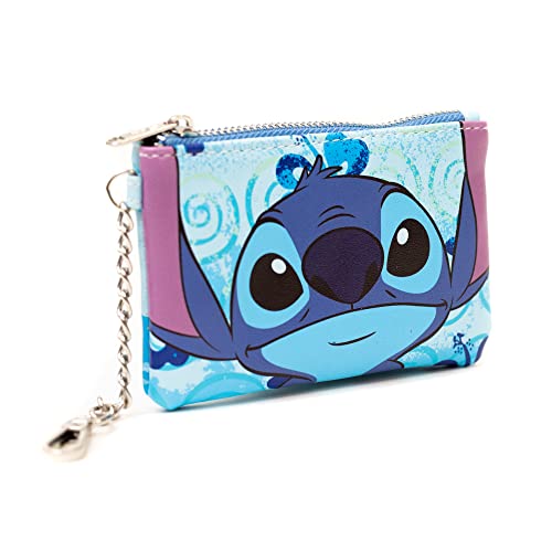 Disney Bag and Wallet Combo, Lilo and Stitch Stich Floral Blues, Vegan Leather