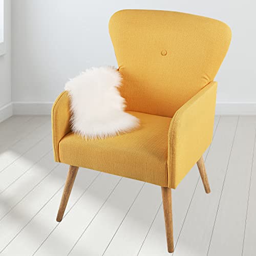 WLLHYF Mini Faux Fur Rug 20 Inches Irregular Area Rug Cushion Fluffy Chair Cover Seat Pad Ultra Soft Art Nail Mat Christmas Decoration for Living Room Sofa Bedroom Floor